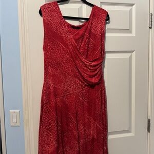NIC+ZOE Textured Red Midi Dress